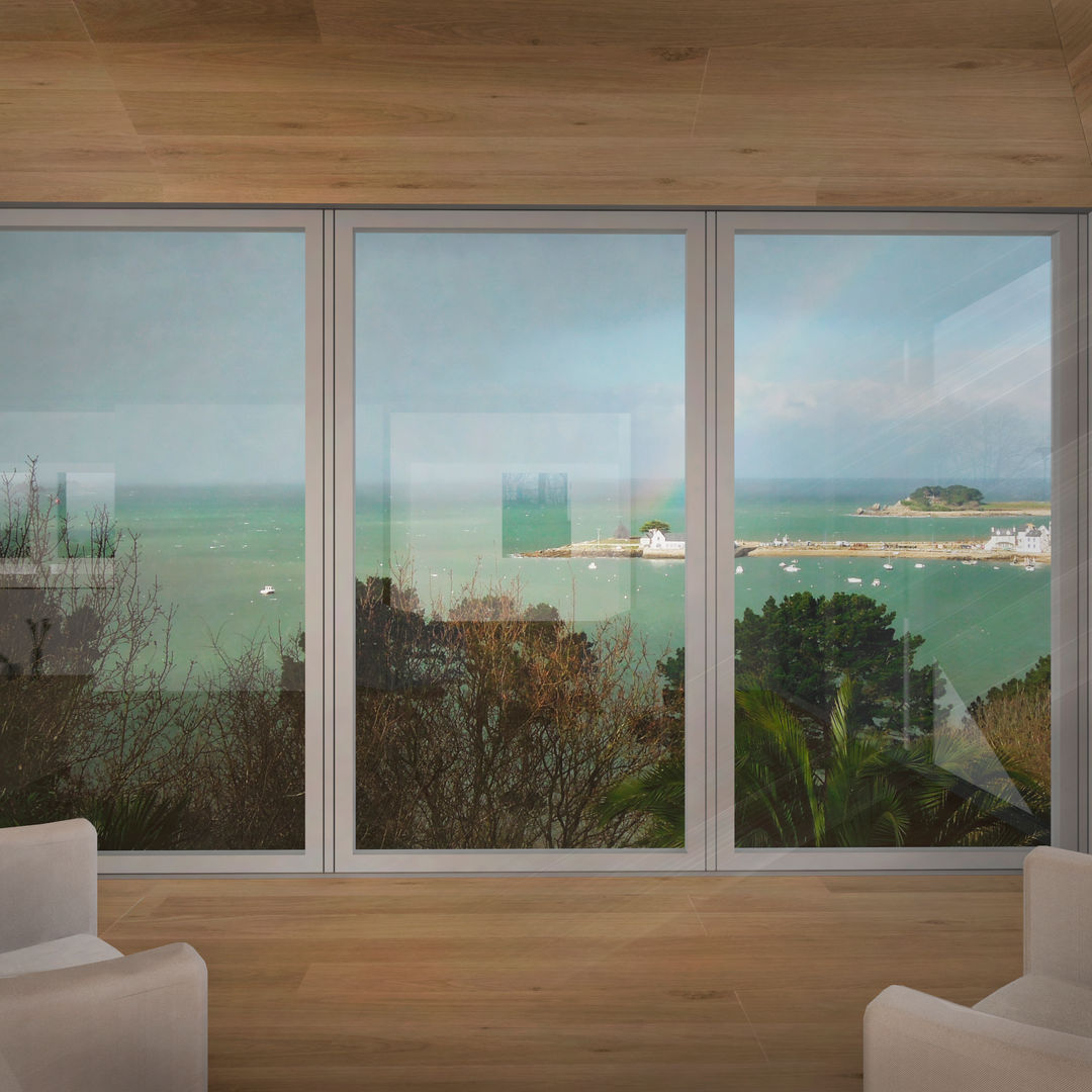 Magníficas vistas desde el interior de la casa SANTI VIVES ARQUITECTURA EN BARCELONA Casas unifamiliares