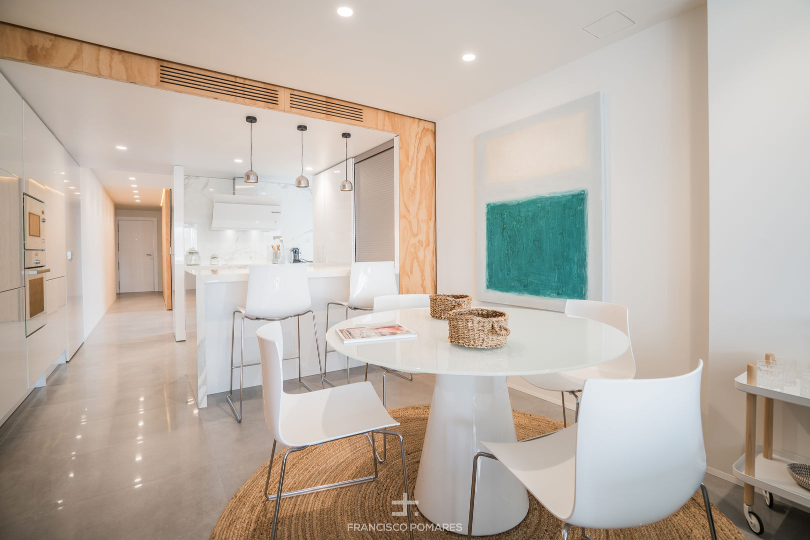 Reforma integral de apartamento en el centro de Murcia, ARREL arquitectura ARREL arquitectura Ruang Makan Modern