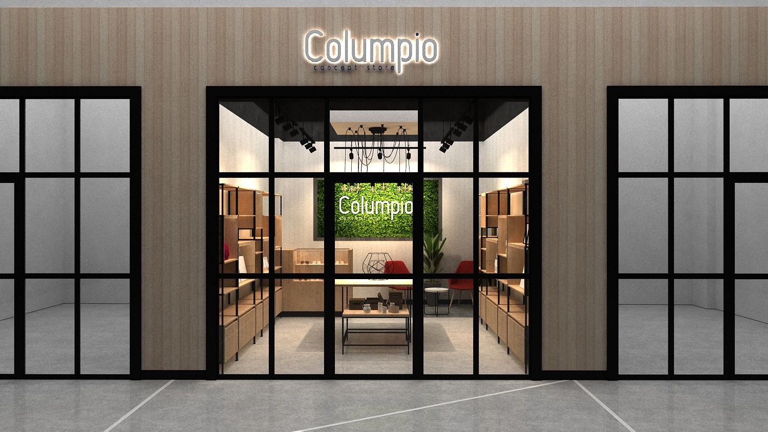 Columpio concept store (EN CONSTRUCCION), AUTANA estudio AUTANA estudio Gewerbeflächen Holz-Kunststoff-Verbund Einkaufscenter