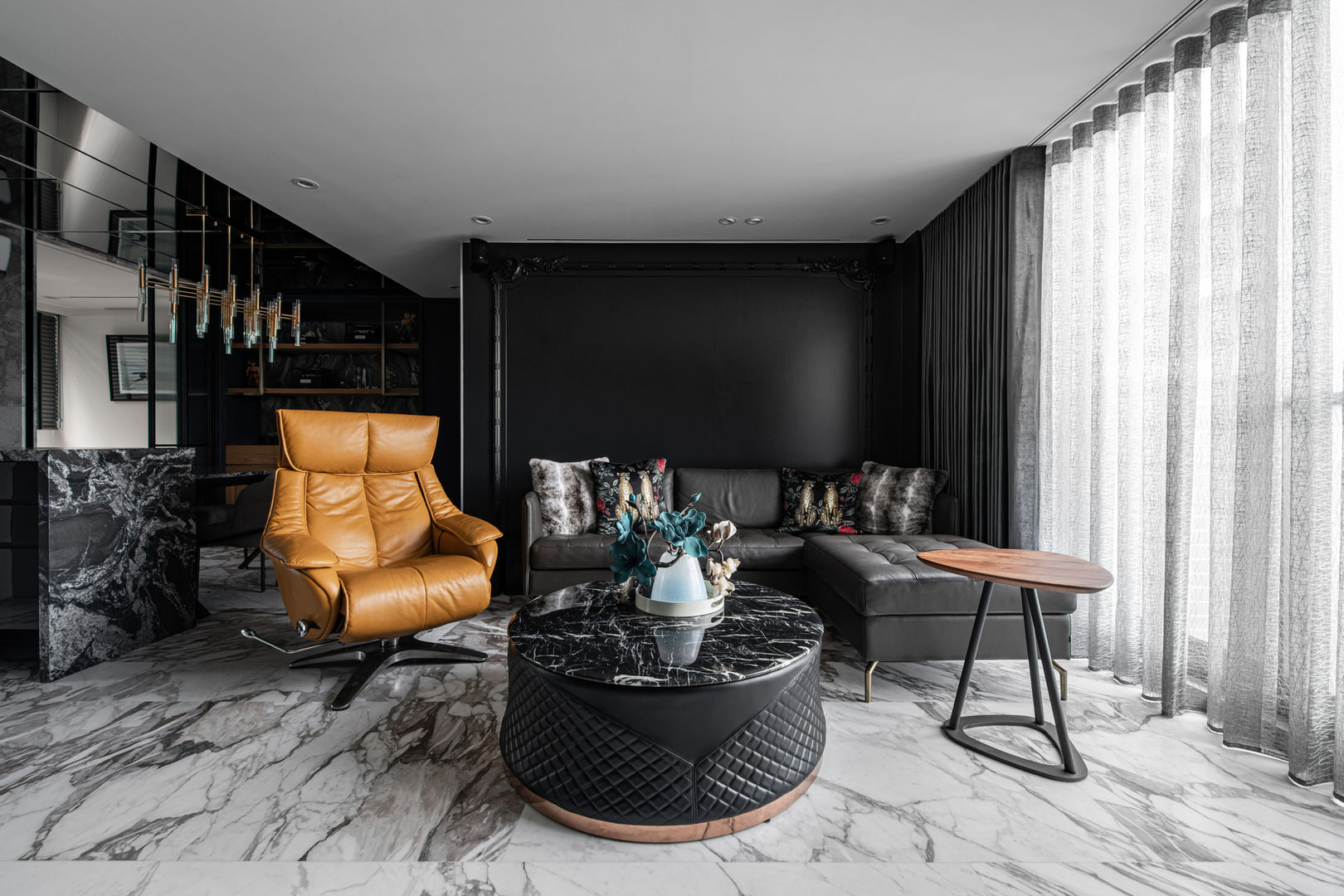 客廳 你妳國際空間設計 Modern living room Marble