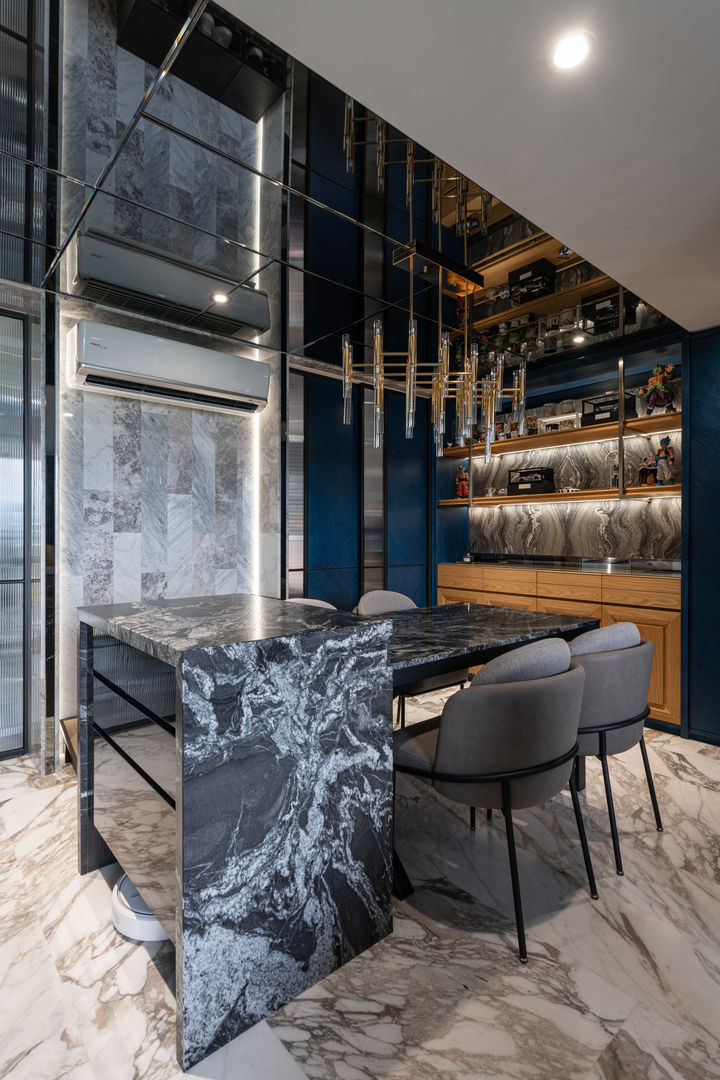 客餐廳 你妳國際空間設計 Modern dining room Marble