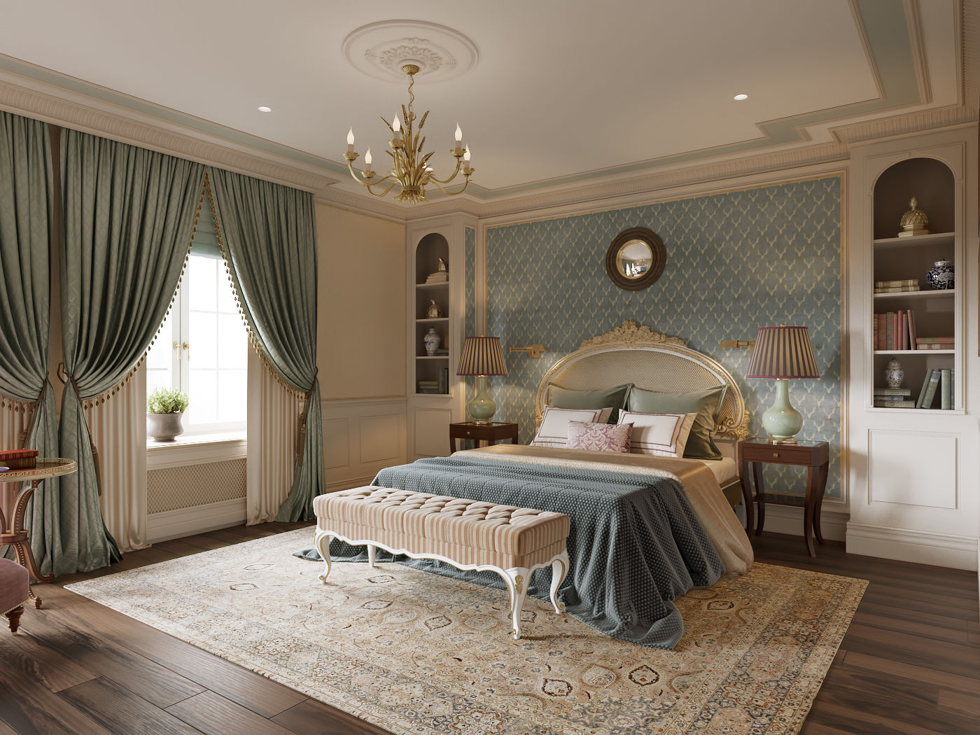 Загородный дом в Аносино., MARION STUDIO MARION STUDIO Classic style bedroom