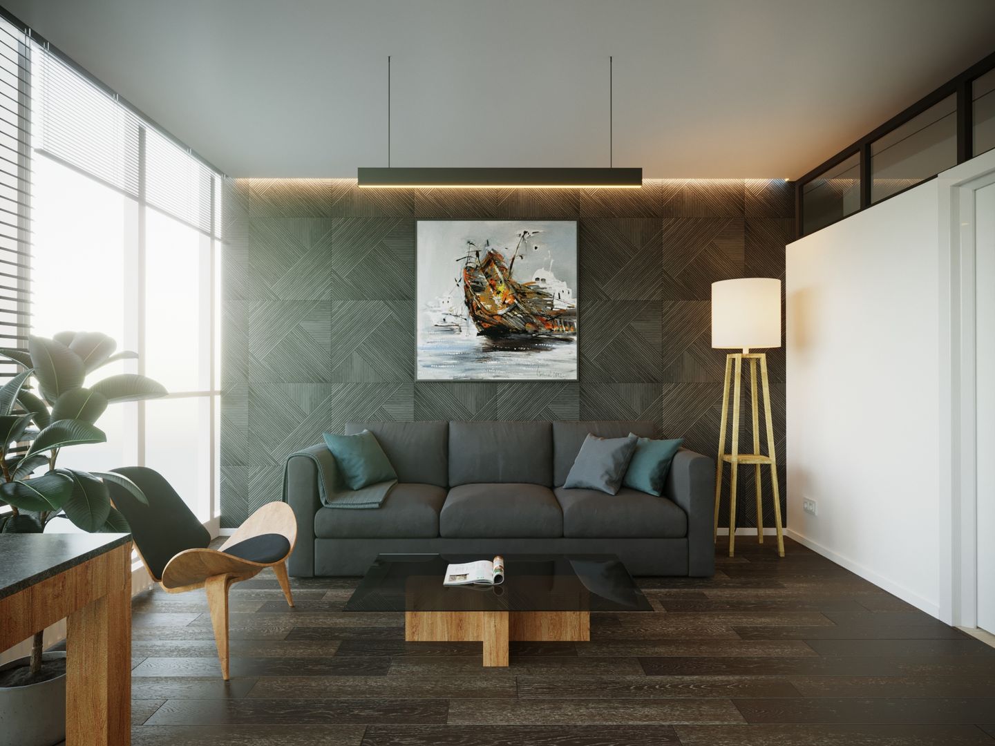 Дизайн интерьера квартиры для семьи из 4 человек, Stanislav Zhizhka Stanislav Zhizhka Espaços de trabalho minimalistas
