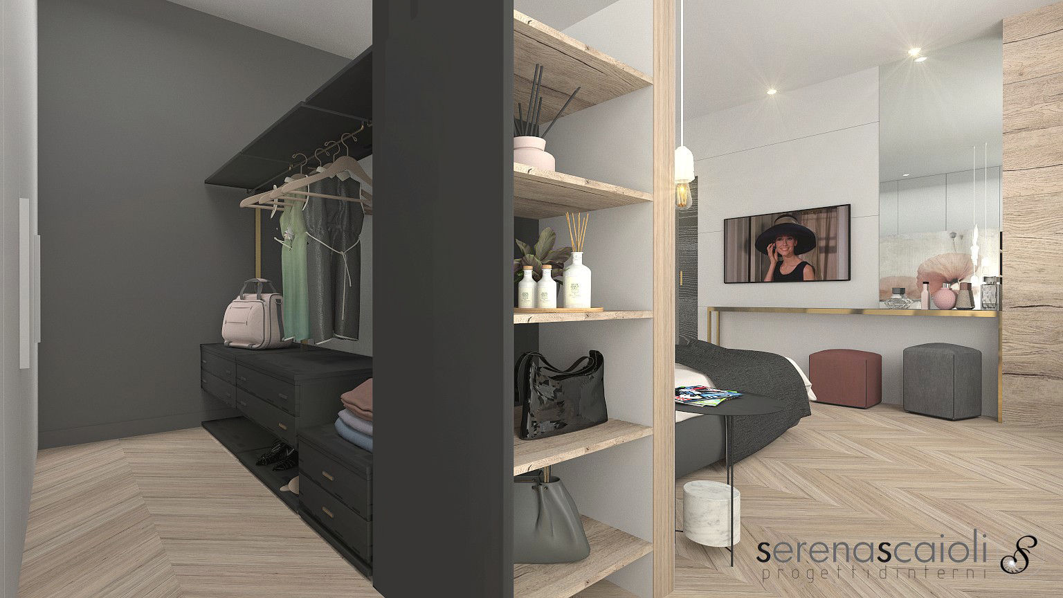 Casa di Amanda, serenascaioli_progettidinterni serenascaioli_progettidinterni ห้องนอน