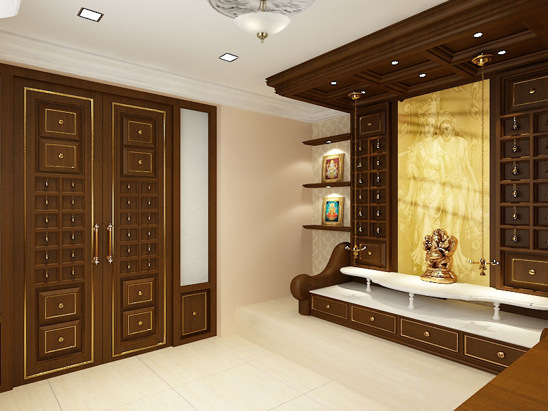 Pooja Room Concept, Kphomes Kphomes Salas de estar clássicas