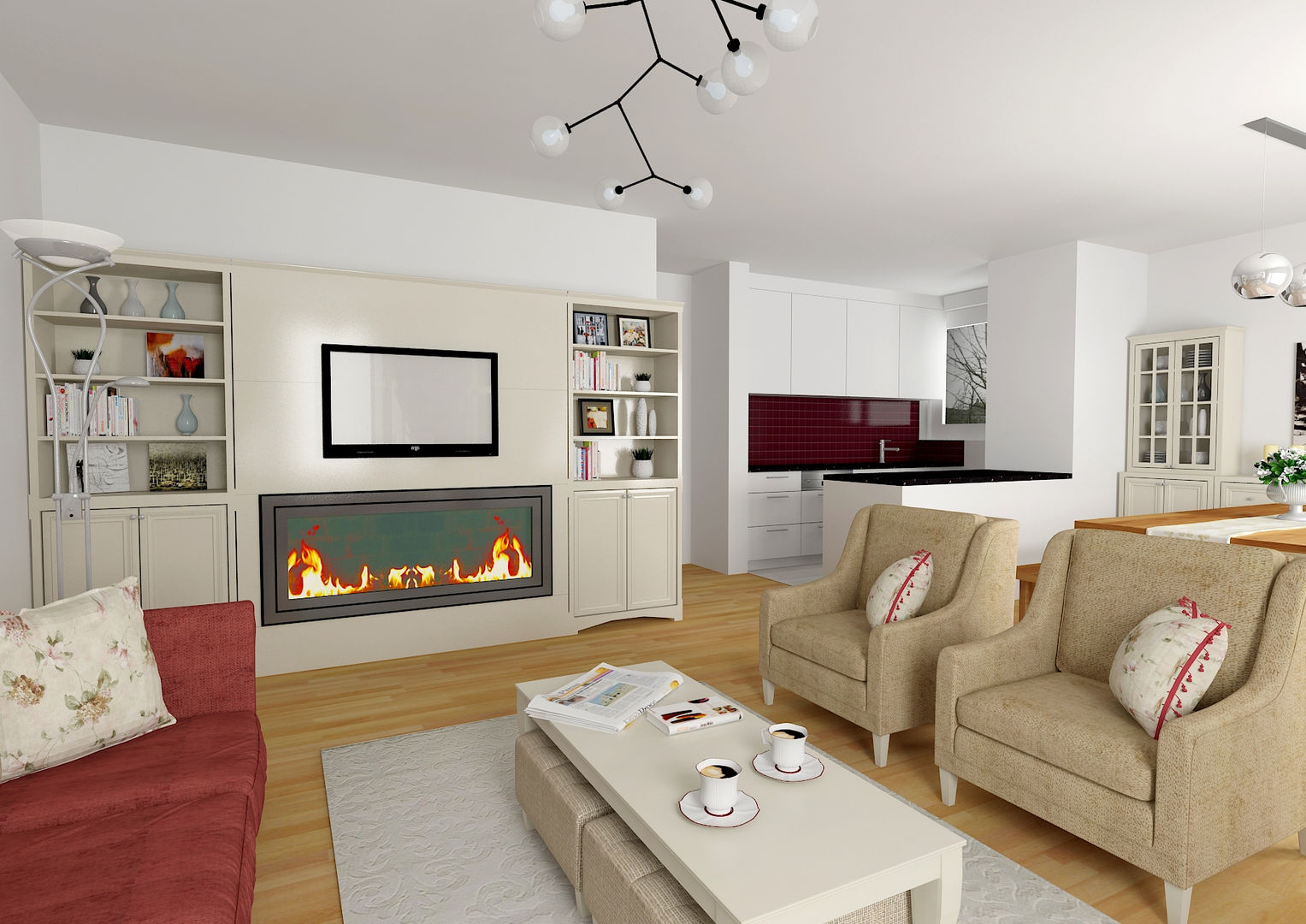 AYB KONUT, PRATIKIZ MIMARLIK/ ARCHITECTURE PRATIKIZ MIMARLIK/ ARCHITECTURE Modern living room Fireplaces & accessories