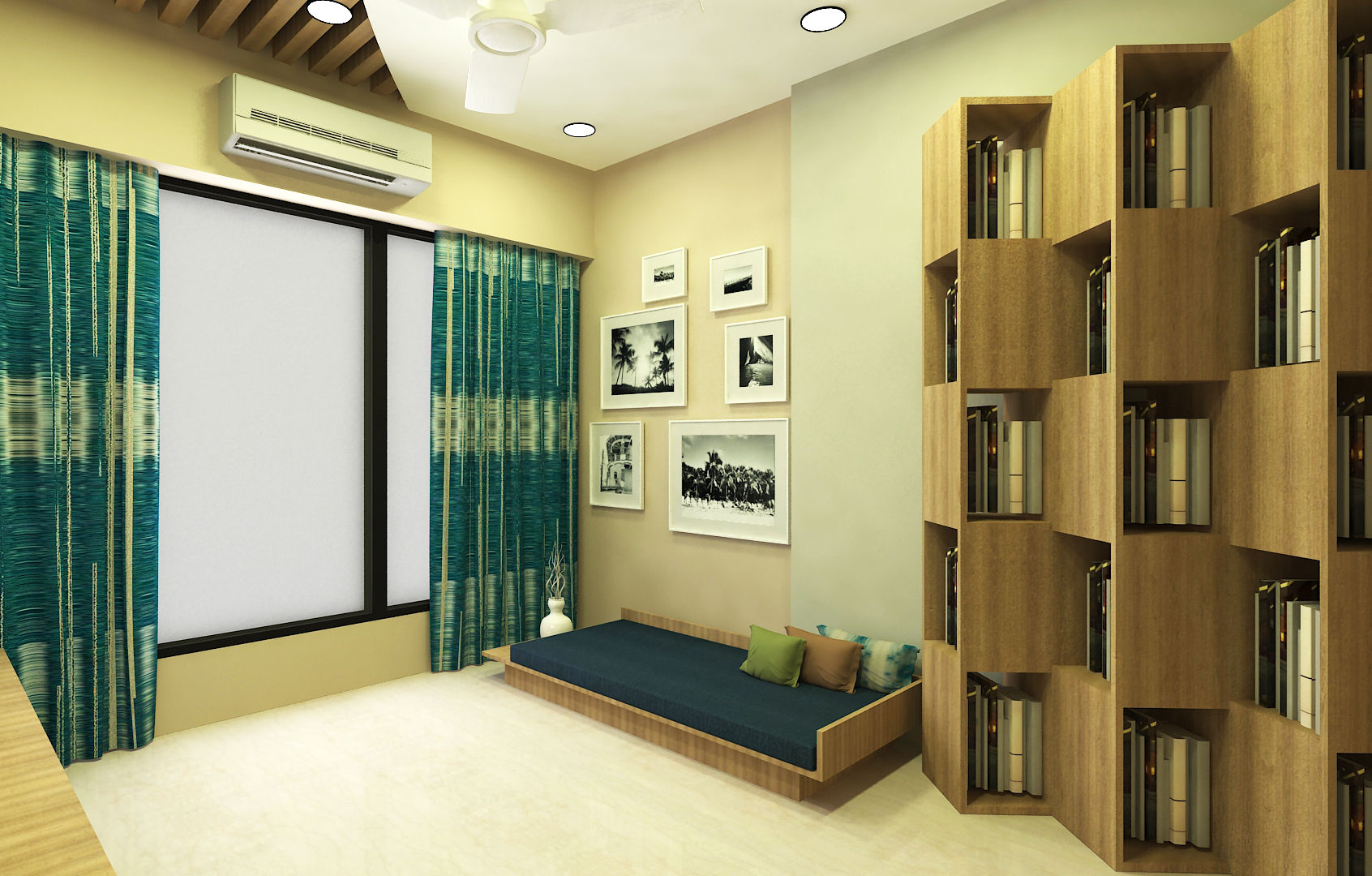 Media Cum Office SPACE DESIGN STUDIOS minimalist style media rooms