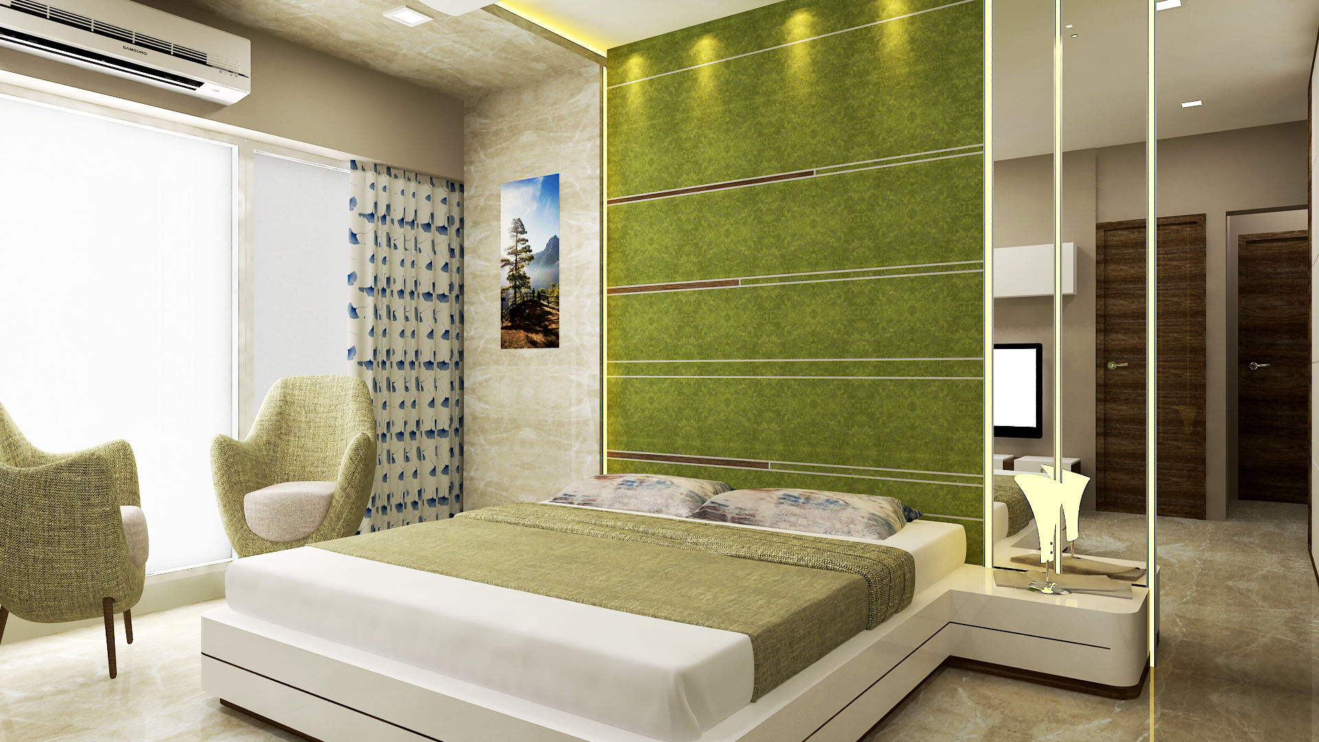 4bhk Residence, Malad, SPACE DESIGN STUDIOS SPACE DESIGN STUDIOS Dormitorios modernos