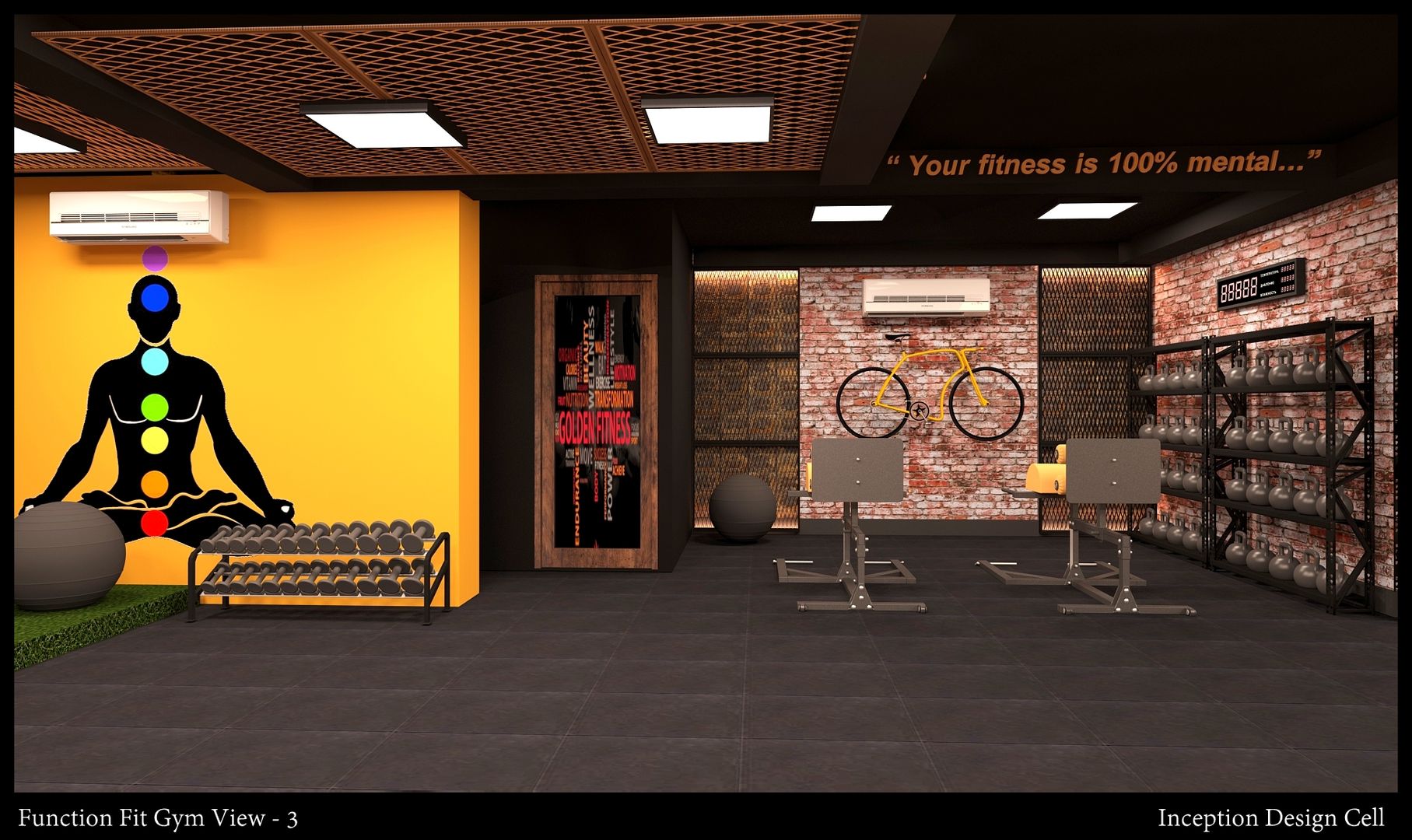 Function Fit (Gym), Inception Design Cell Inception Design Cell Rustic style gym Wood Wood effect
