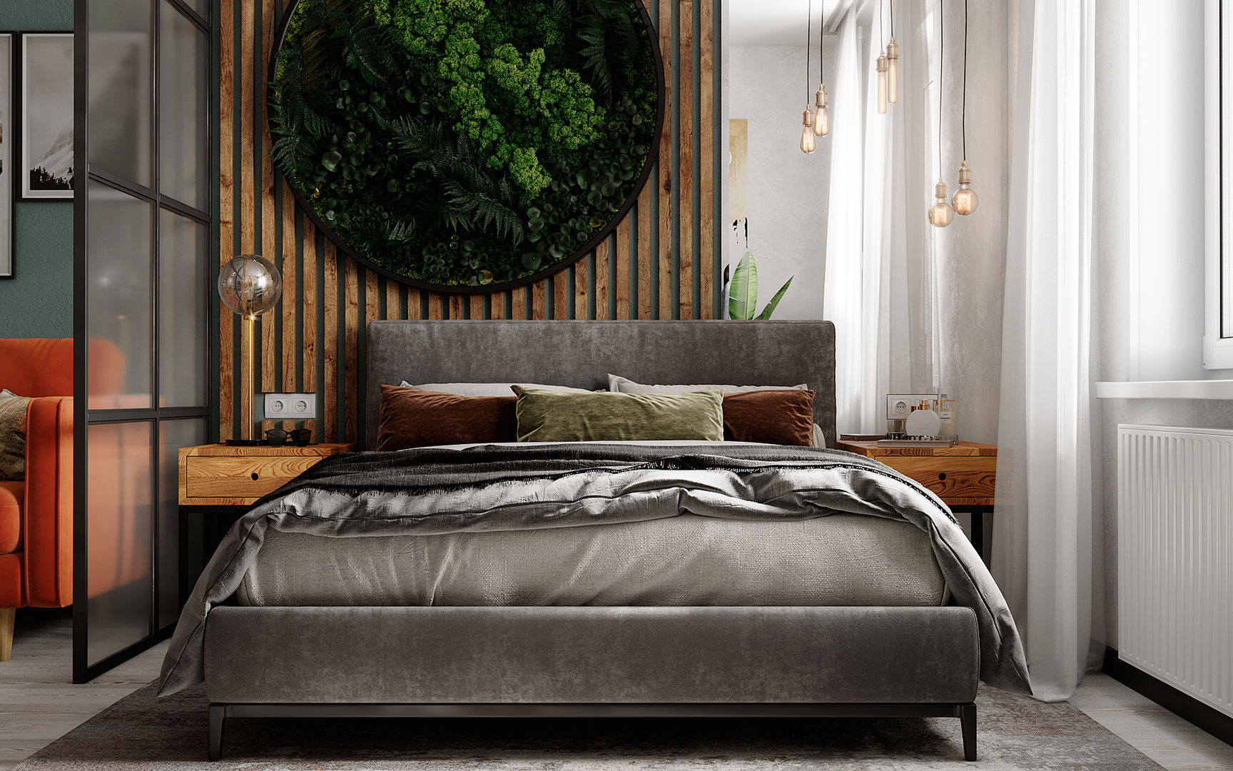 Уютный loft, Студия NATALYA SOLNTSEVA Interiors Design Студия NATALYA SOLNTSEVA Interiors Design Small bedroom Wood Wood effect