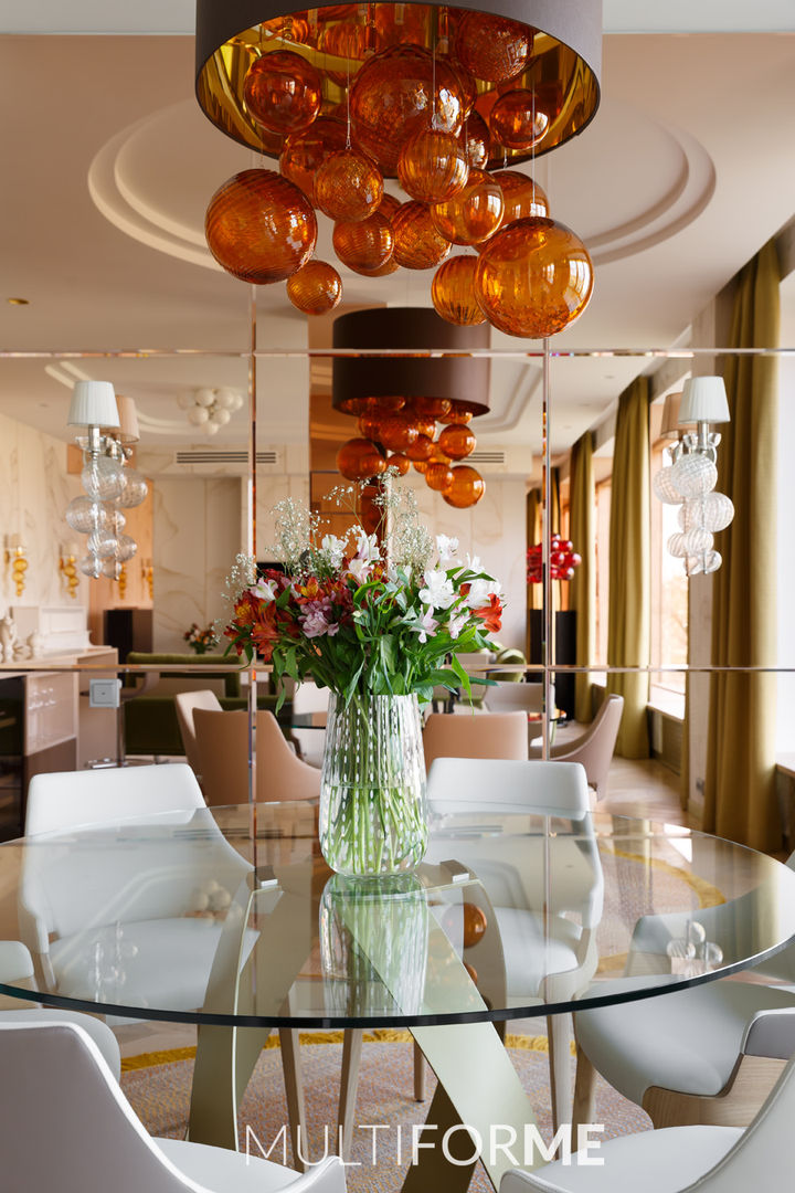 Absolute and Planet for dining room for DZM Design MULTIFORME® lighting Moderne Esszimmer Glas Beleuchtungen