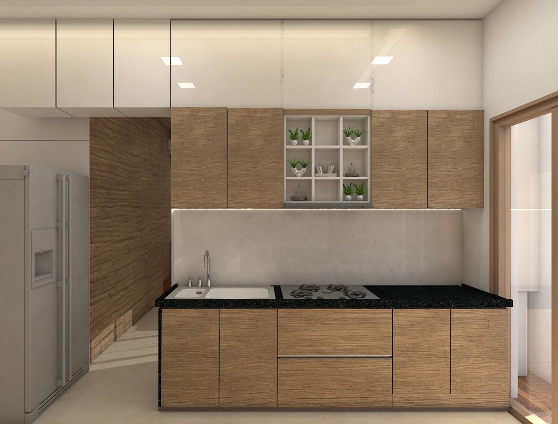 1 BHK PROJECT IN DAHISAR MUMBAI, AXLE INTERIOR AXLE INTERIOR Dapur Tropis Marmer Cutlery, crockery & glassware