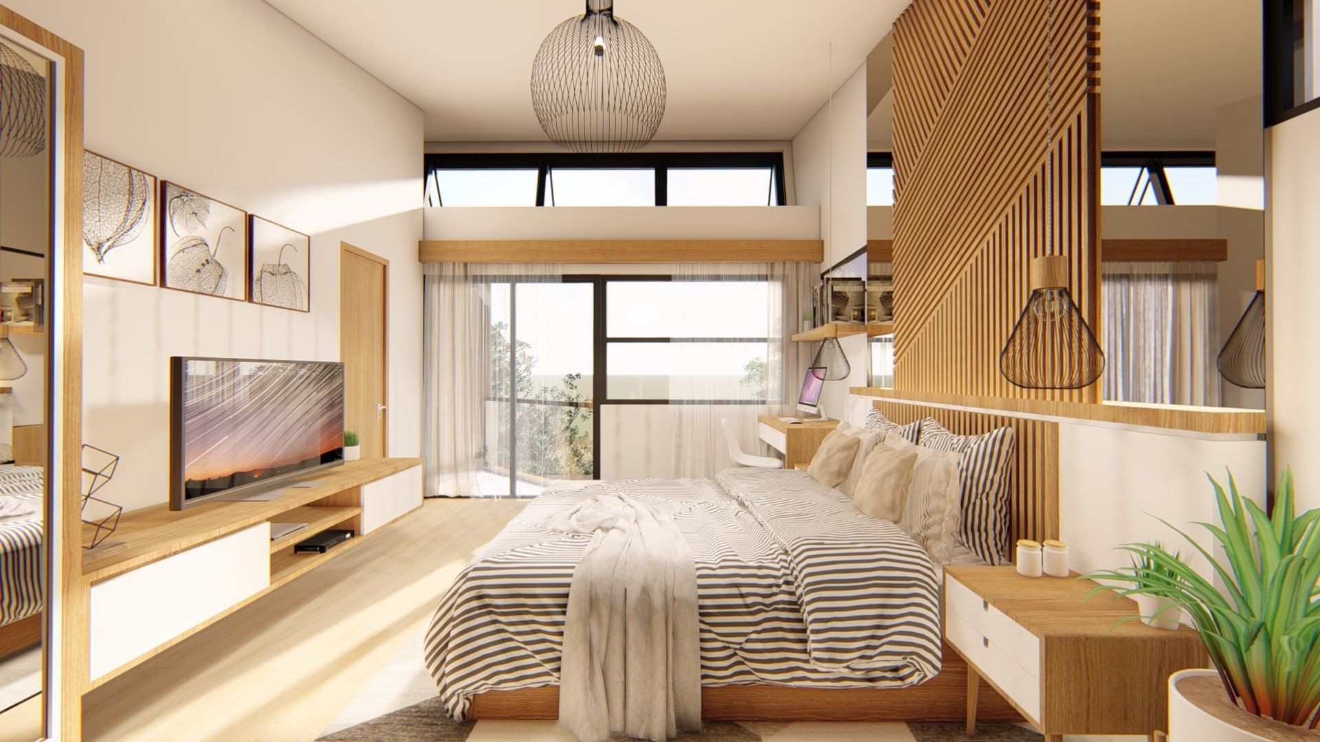 Master Bedroom Structura Architects Tropical style bedroom Wood Wood effect