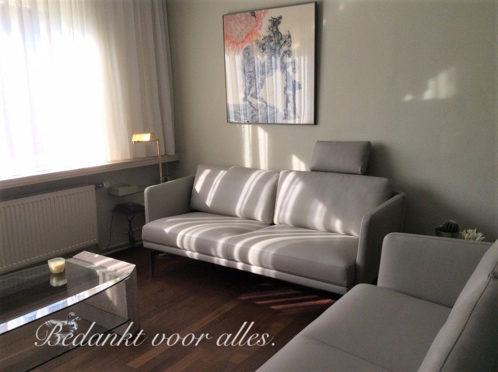 Woning te Heverlee, STOLZ Puur leder STOLZ Puur leder Salon moderne Cuir Gris Canapés & Fauteuils