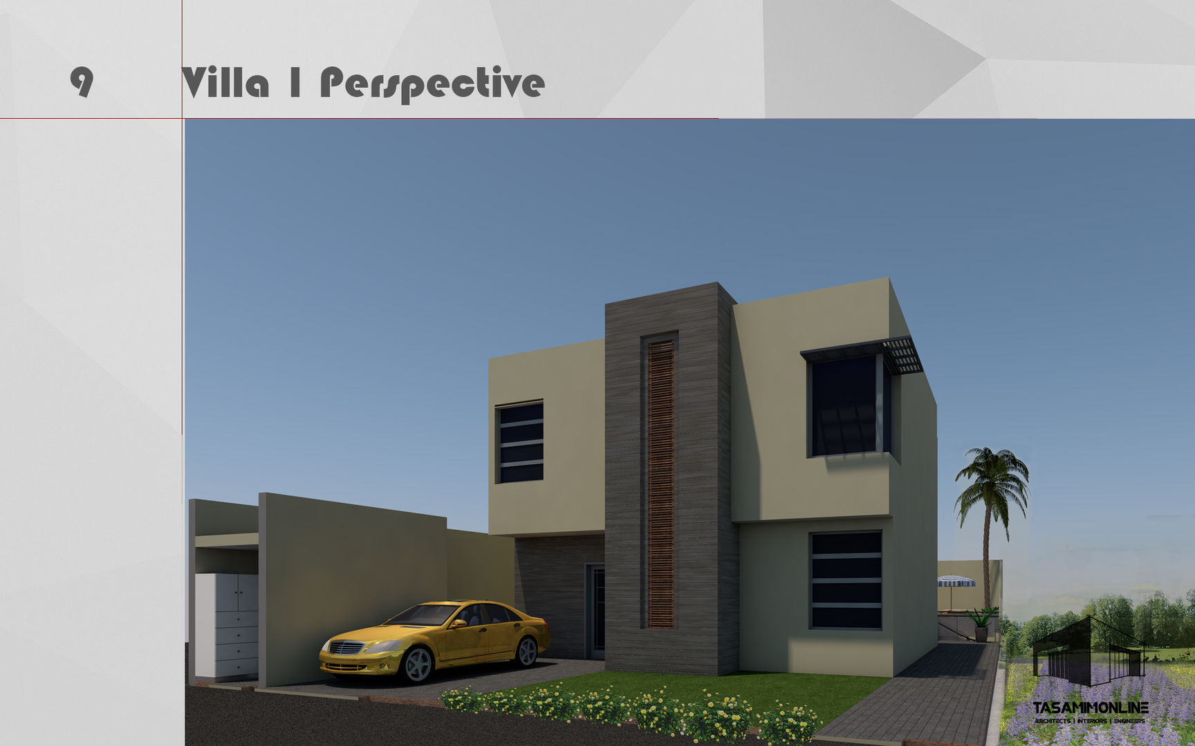 Residential modern villa, Tasamim Online تصاميم أونلاين Tasamim Online تصاميم أونلاين