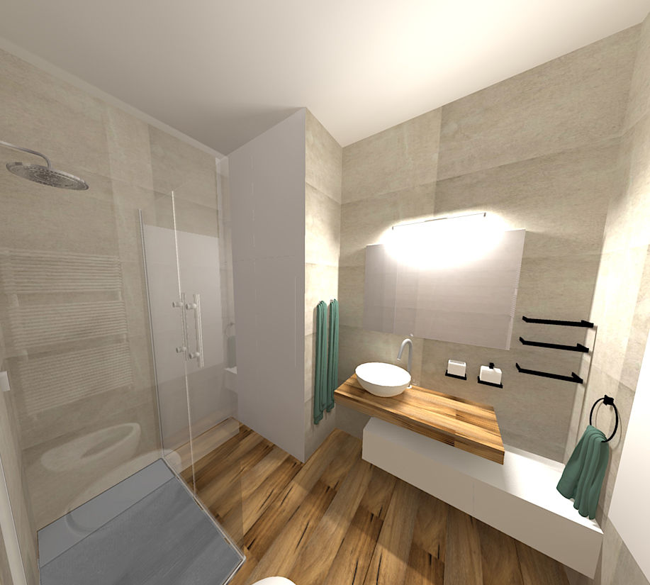 Progetto di restyling e interior design di un appartamento ad Arese, Angela Archinà Progettazione & Interior Design Angela Archinà Progettazione & Interior Design Salle de bain minimaliste