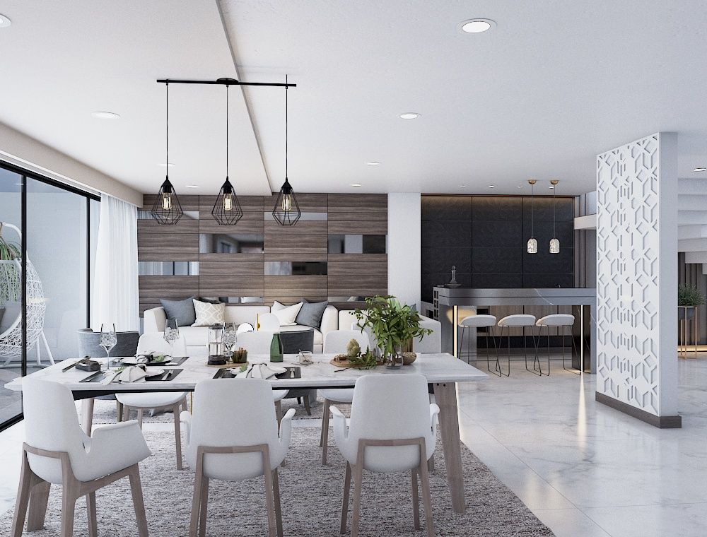 La Herradura, HH ARQUITECTOS HH ARQUITECTOS Modern dining room