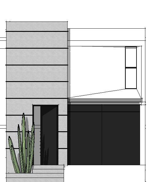 Render exterior MIDA Casas pequeñas Concreto