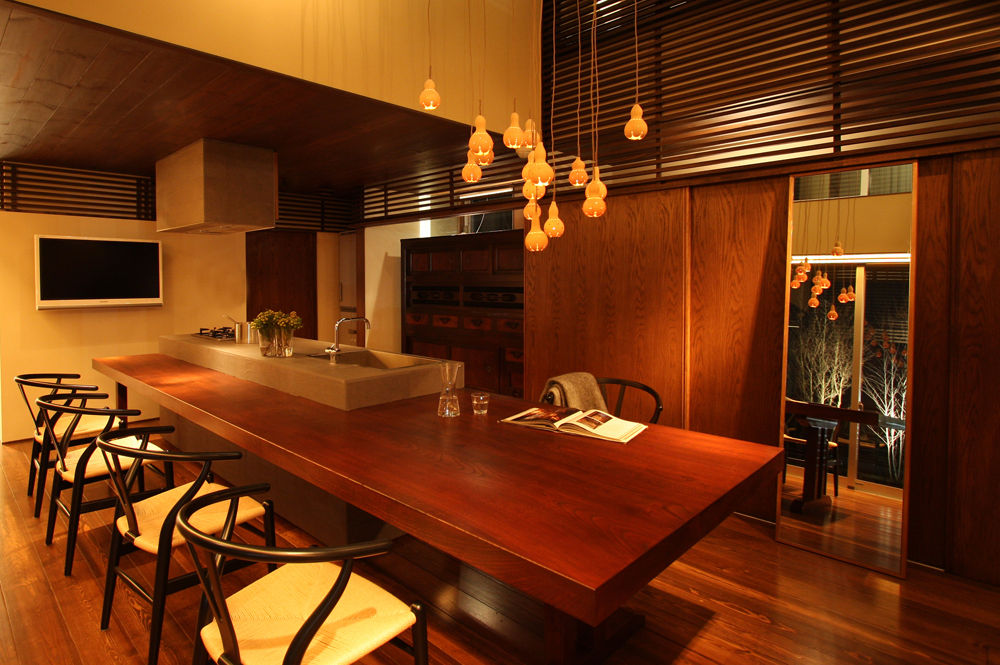 Case Study House #14, NASU CLUB NASU CLUB Modern kitchen لکڑی Wood effect