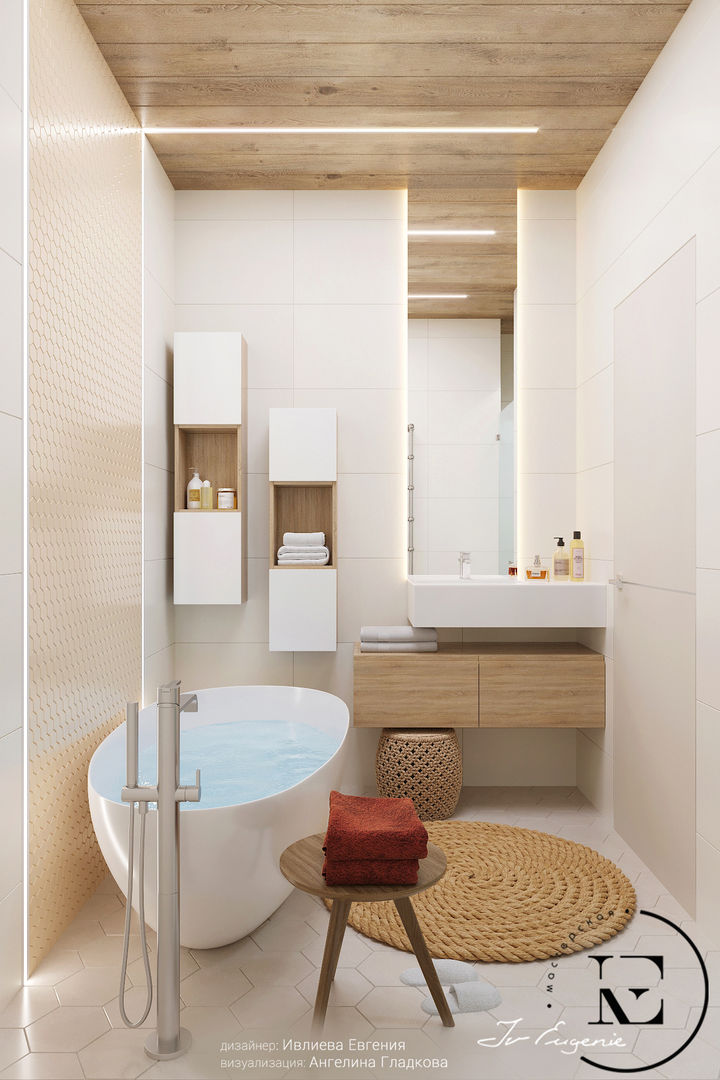 Элегантный Средиземноморский стиль в ЖК Черняховского, IvE-Interior IvE-Interior Bathroom سرامک