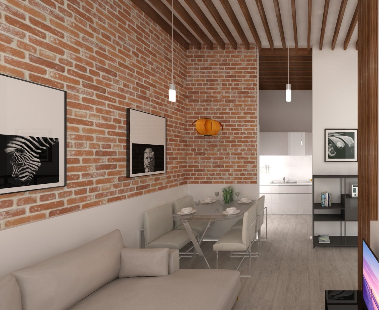 REFORMA VIVIENDA 1910 CALLE CARVAJAL LAS PALMAS GRAN CANARIA RÖ | ARQUITECTOS Salas de estilo minimalista Ladrillos