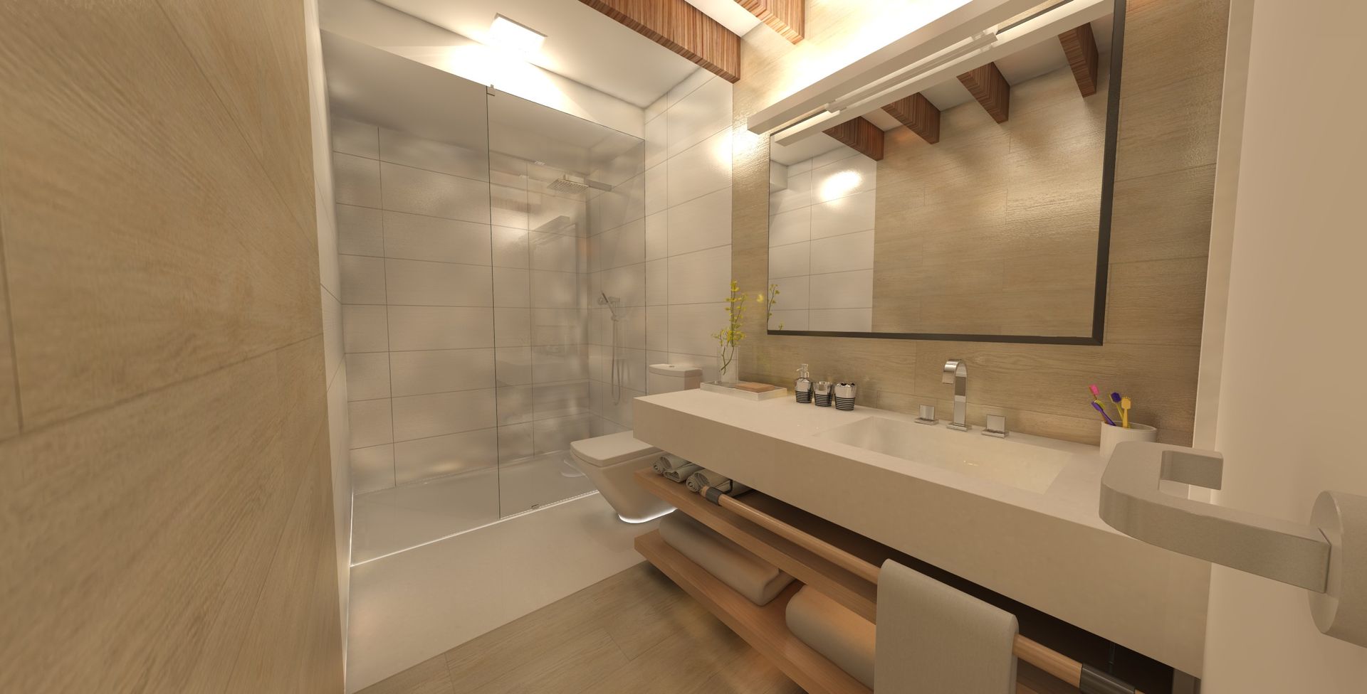 REFORMA VIVIENDA 1910 CALLE CARVAJAL LAS PALMAS GRAN CANARIA, RÖ | ARQUITECTOS RÖ | ARQUITECTOS Minimalist style bathroom Quartz