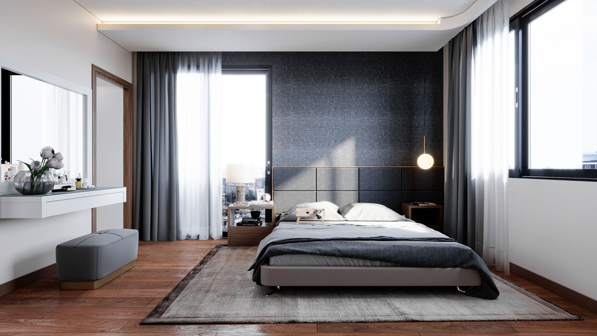 Doğan İnşaat 2+1 örnek daire tasarımı, Çalık Konsept Mimarlık Çalık Konsept Mimarlık Modern style bedroom Accessories & decoration