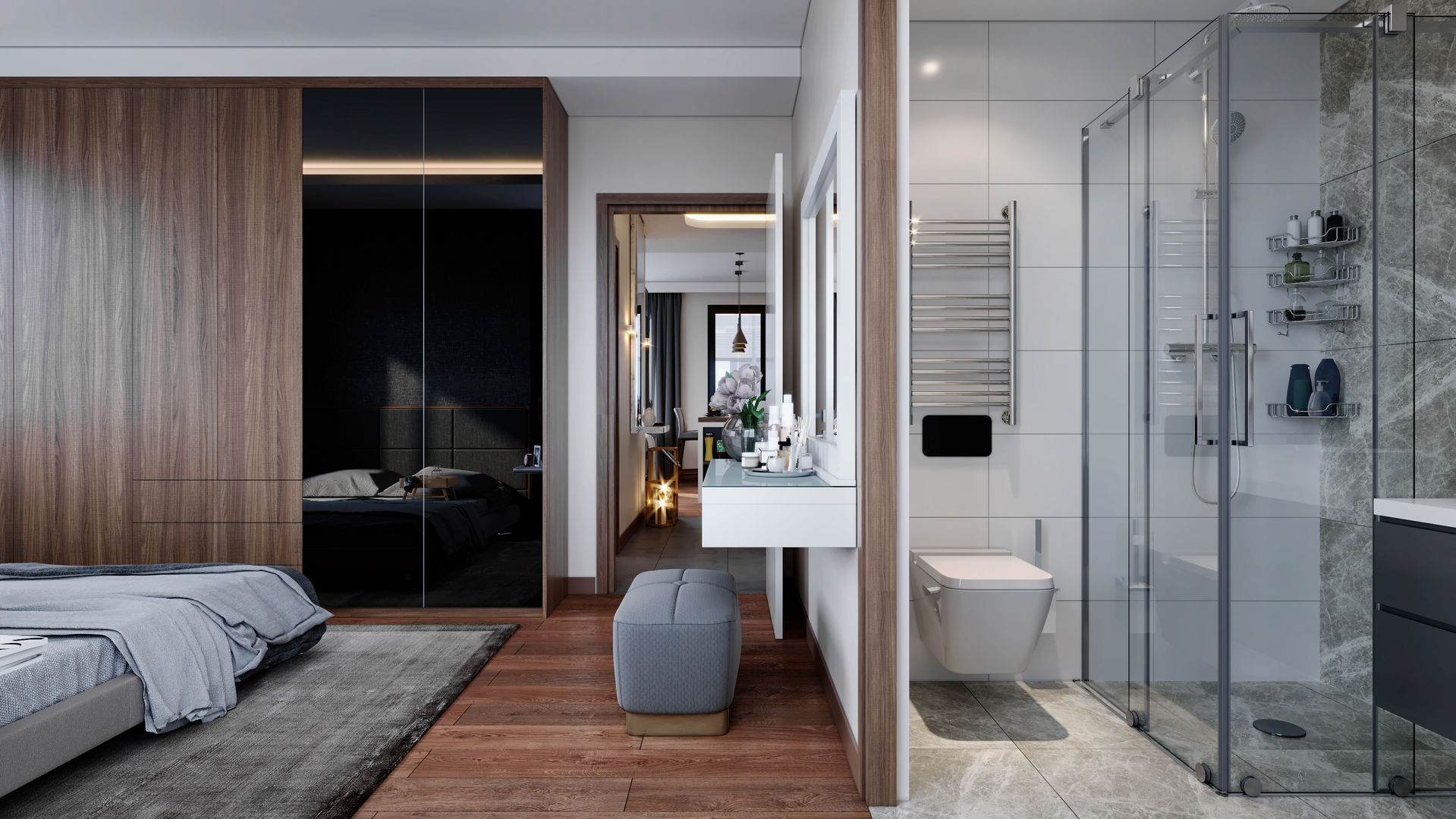 Doğan İnşaat 2+1 örnek daire tasarımı, Çalık Konsept Mimarlık Çalık Konsept Mimarlık Modern style bedroom Accessories & decoration