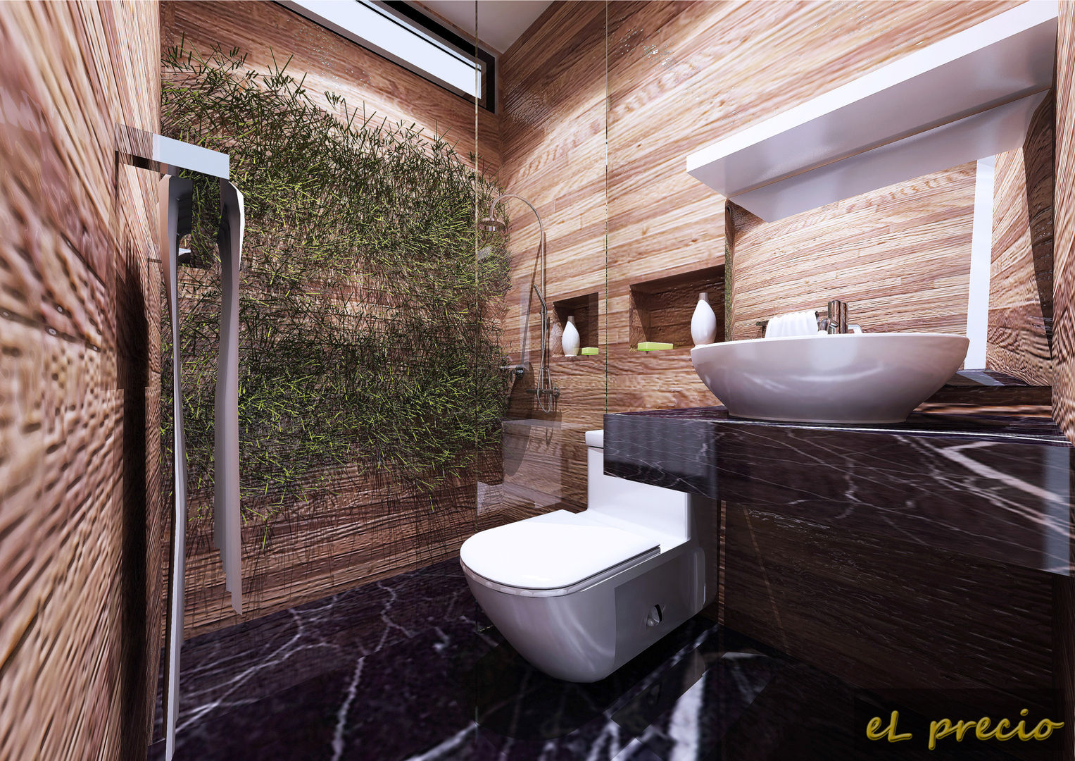 PROPOSED INTERIOR DESIGN FOR BANJARIA COURT APARTMENT AT BATU CAVES, SELANGOR eL precio Tropical style bathrooms