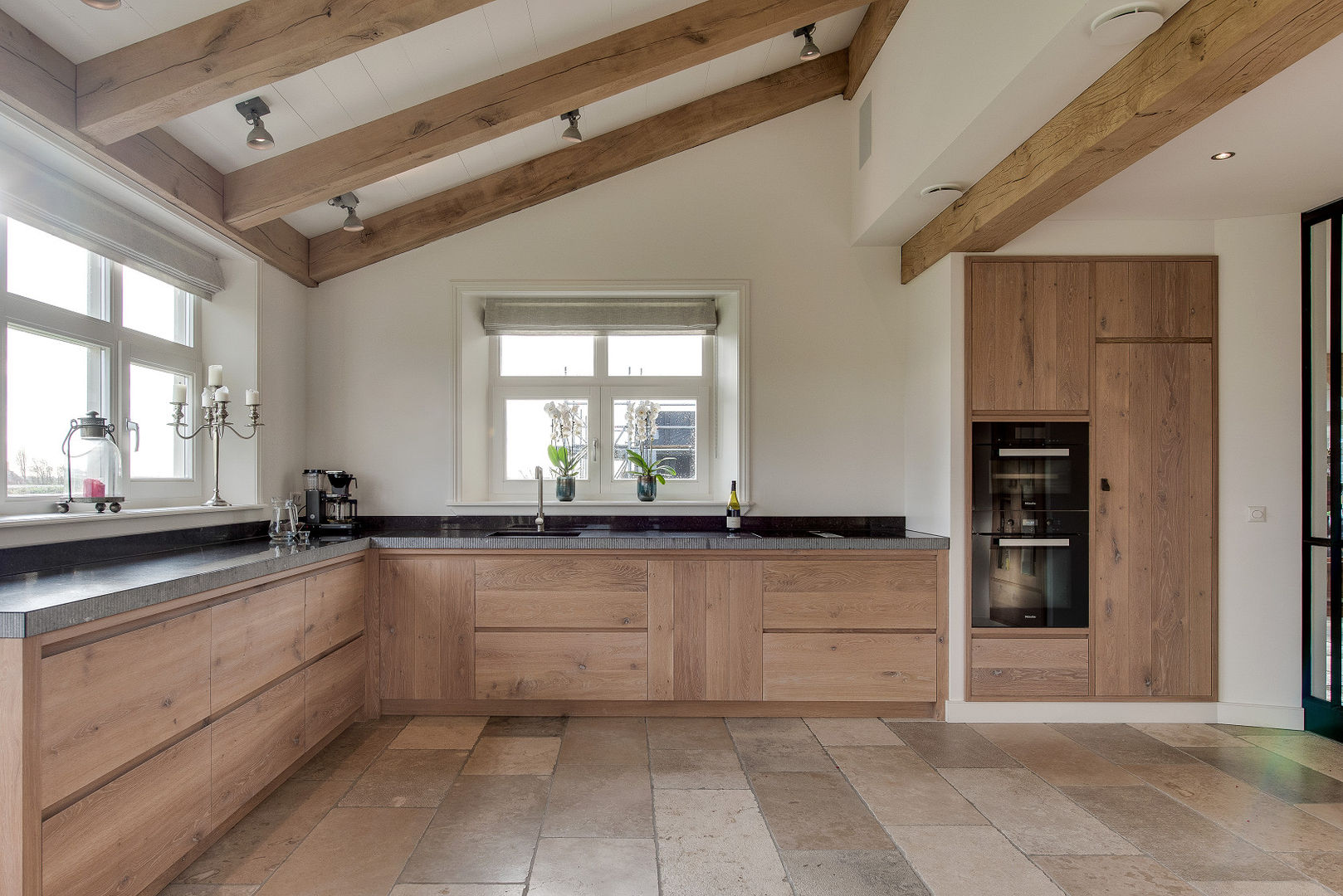 Eiken keuken Jongens DE WIT Inbouwkeukens Hout Hout maatwerk, eiken, staal, landelijk