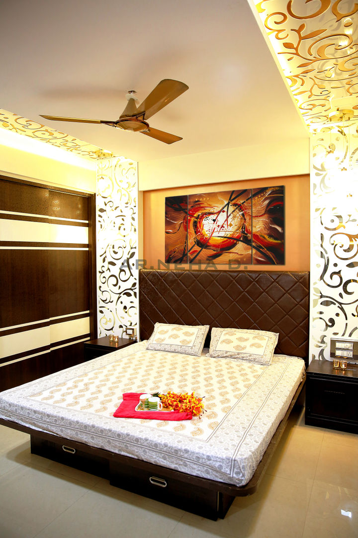 Interior Design of Mr.Kharpude's Residence , Neha Dharkar Neha Dharkar Moderne slaapkamers