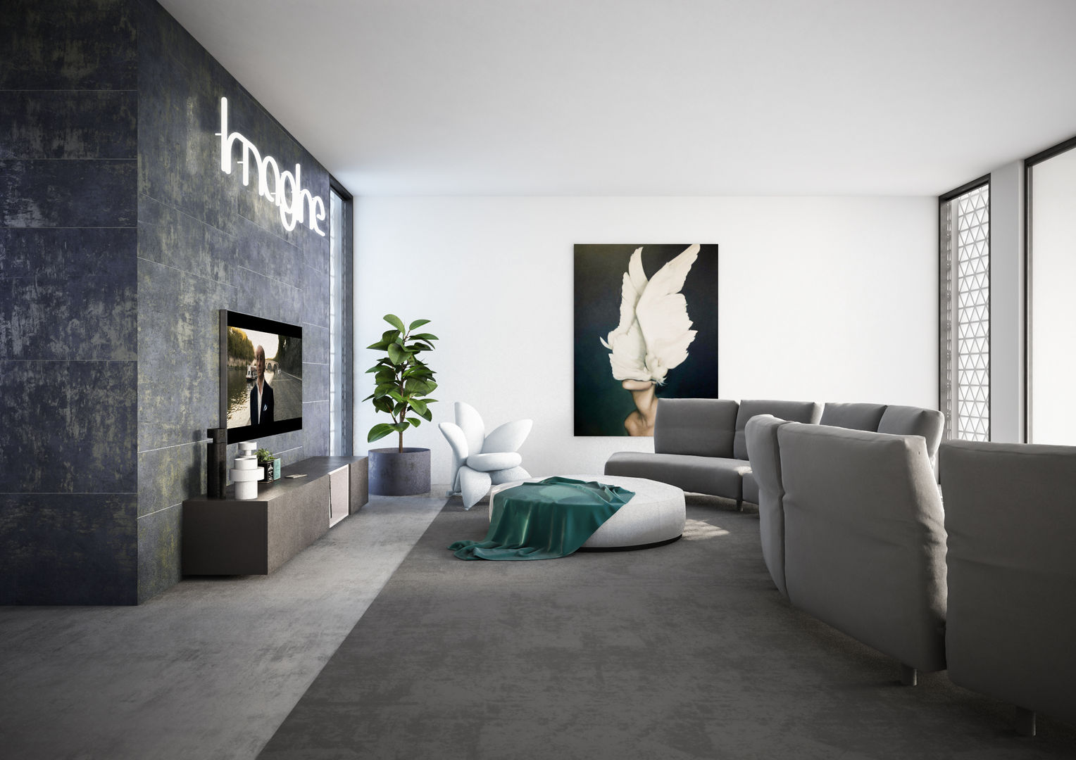 homify Minimalistische Wohnzimmer Metall