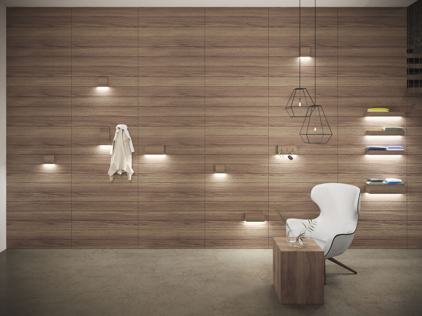 homify Minimalistischer Flur, Diele & Treppenhaus Holz Holznachbildung