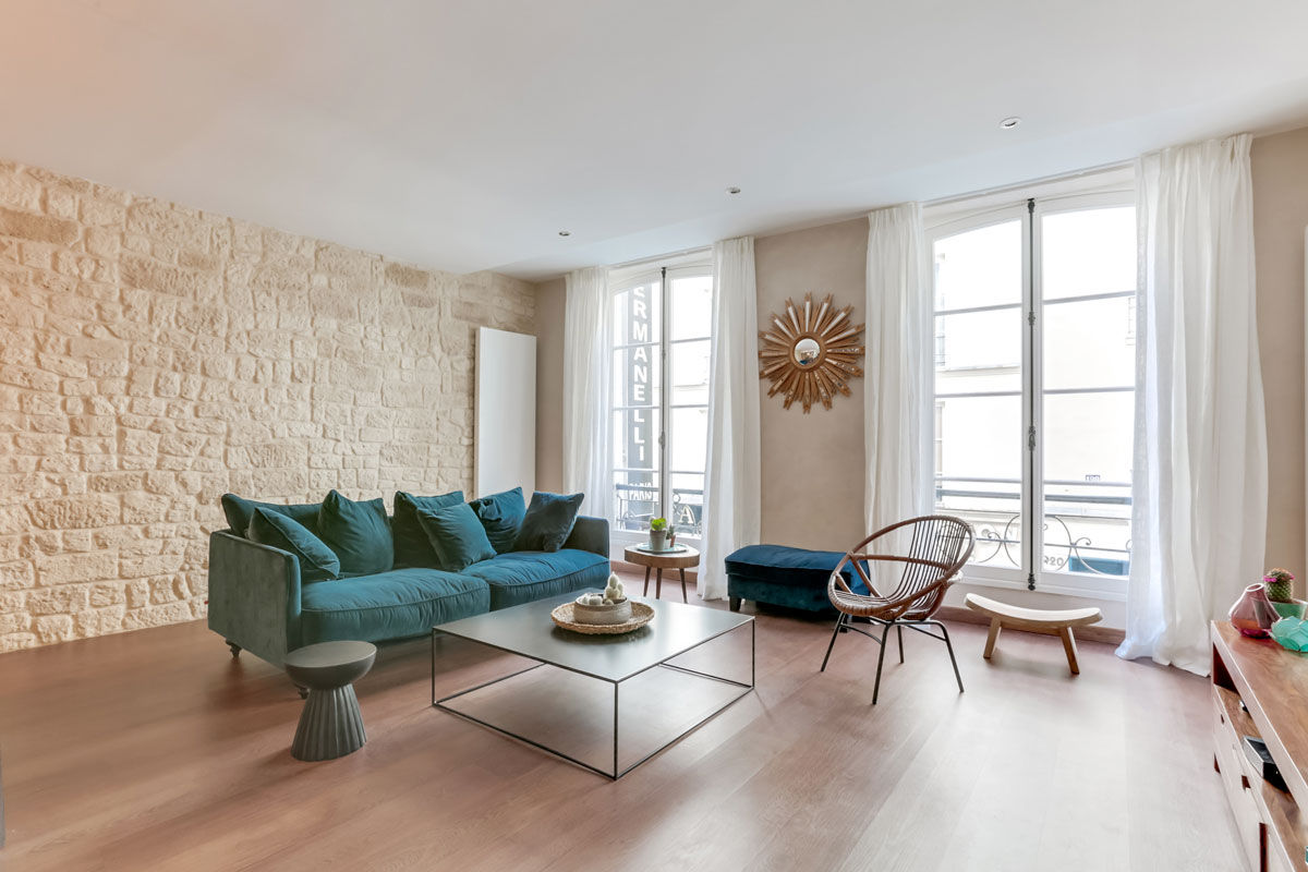 Transformation d’un atelier en appartement, Kaizo Studio Kaizo Studio Modern living room