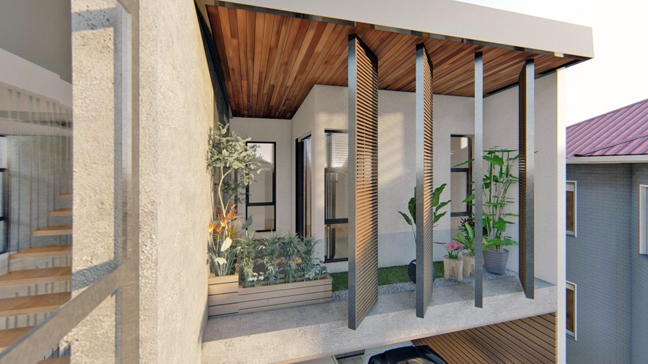 Second Floor Balcony Structura Architects Balcony Wood Wood effect