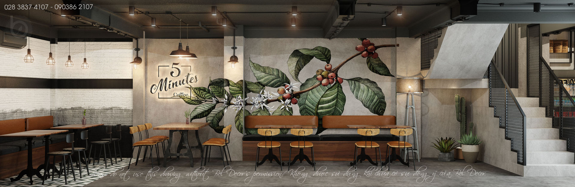 THIẾT KẾ NỘI THẤT COFFEE SHOP (PR1922), Bel Decor Bel Decor