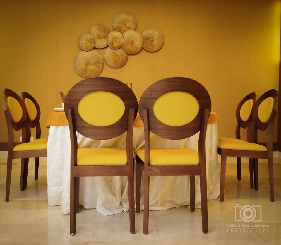 SALON DE BODA Y EVENTOS Tu Hotel Contract Salones de estilo moderno Textil Ámbar/Dorado Salon de boda , Banquetes, Sillas y mesas,Taburetes y sillas