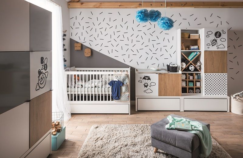 Modernes Babyzimmer in verschiedenen Ausführungen, QMM TraumMoebel QMM TraumMoebel Dormitorios infantiles Clósets y cómodas