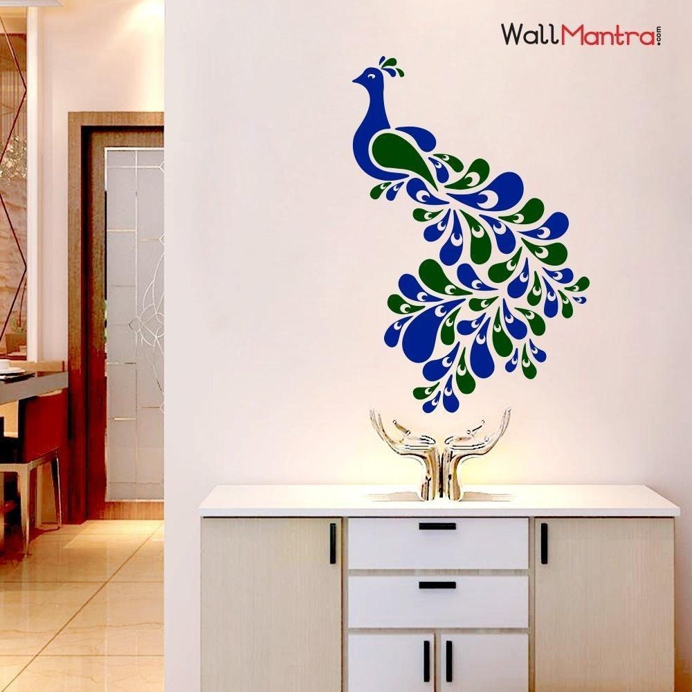 BEAUTIFUL PEACOCK BIRD PREMIUM QUALITY WALL STICKER WallMantra Other spaces Pictures & paintings