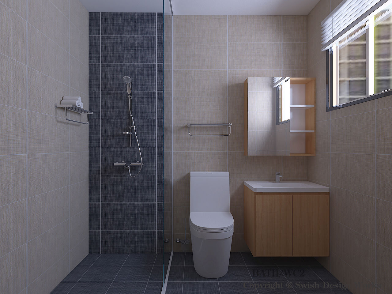 Bathroom Swish Design Works Minimal style Bathroom Tiles