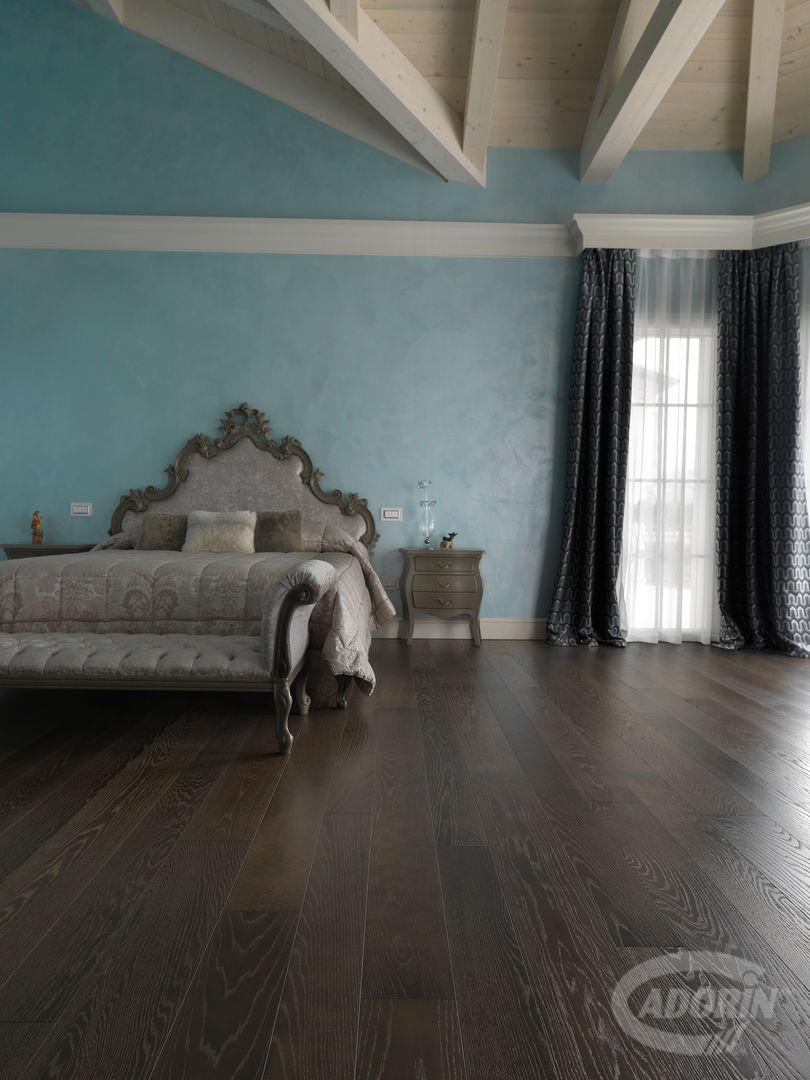 Rovere Nespolo / Medlar oak Cadorin Group Srl - Italian craftsmanship production Wood flooring and Coverings Camera da letto coloniale Parquet,woodflooring,oak,dark tone