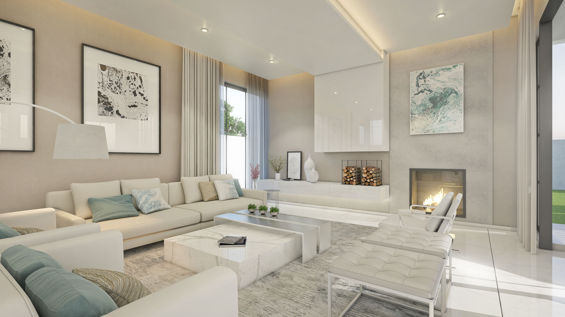 Living Room Dessiner Interior Architectural Eclectic style living room