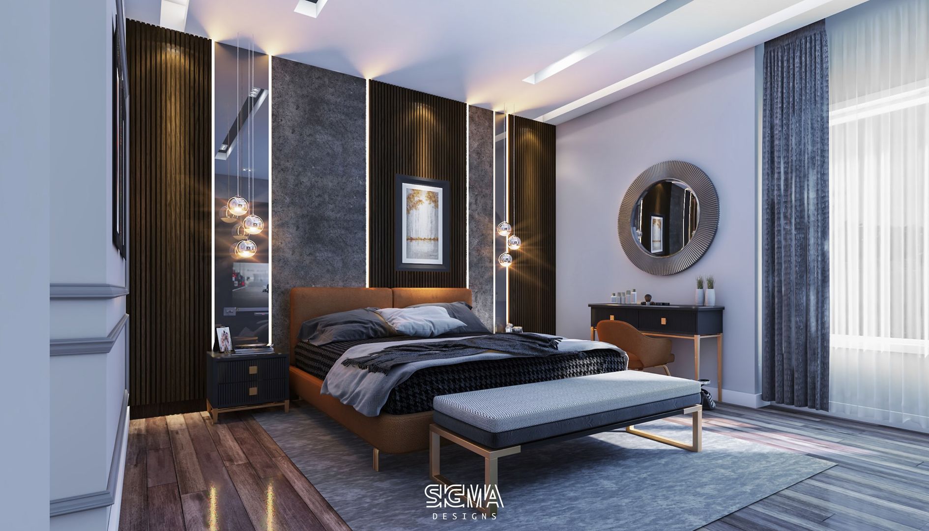 شقة سكنية خاصة - القاهرة الجديدة, SIGMA Designs SIGMA Designs Dormitorios modernos: Ideas, imágenes y decoración