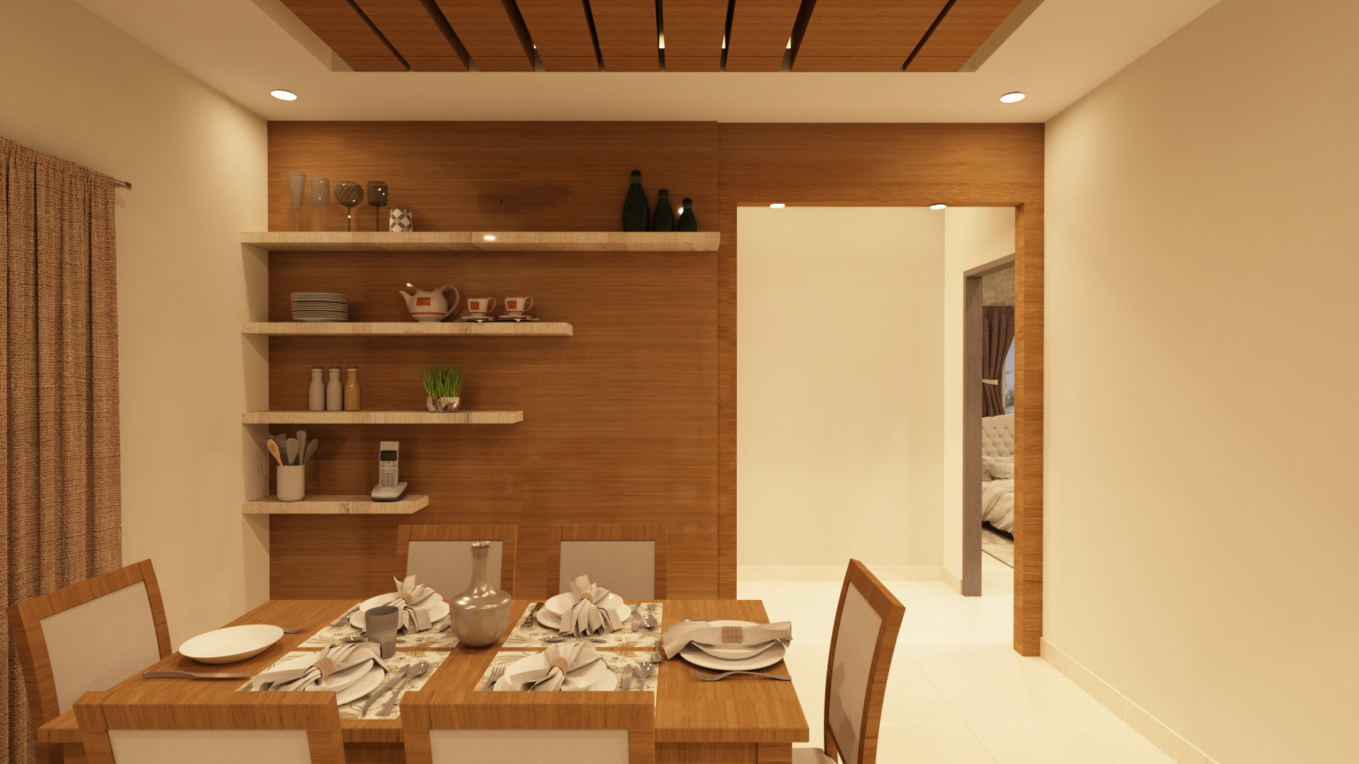 Crockery Unit SD Interiors & Modulars Asian style dining room Wood Wood effect