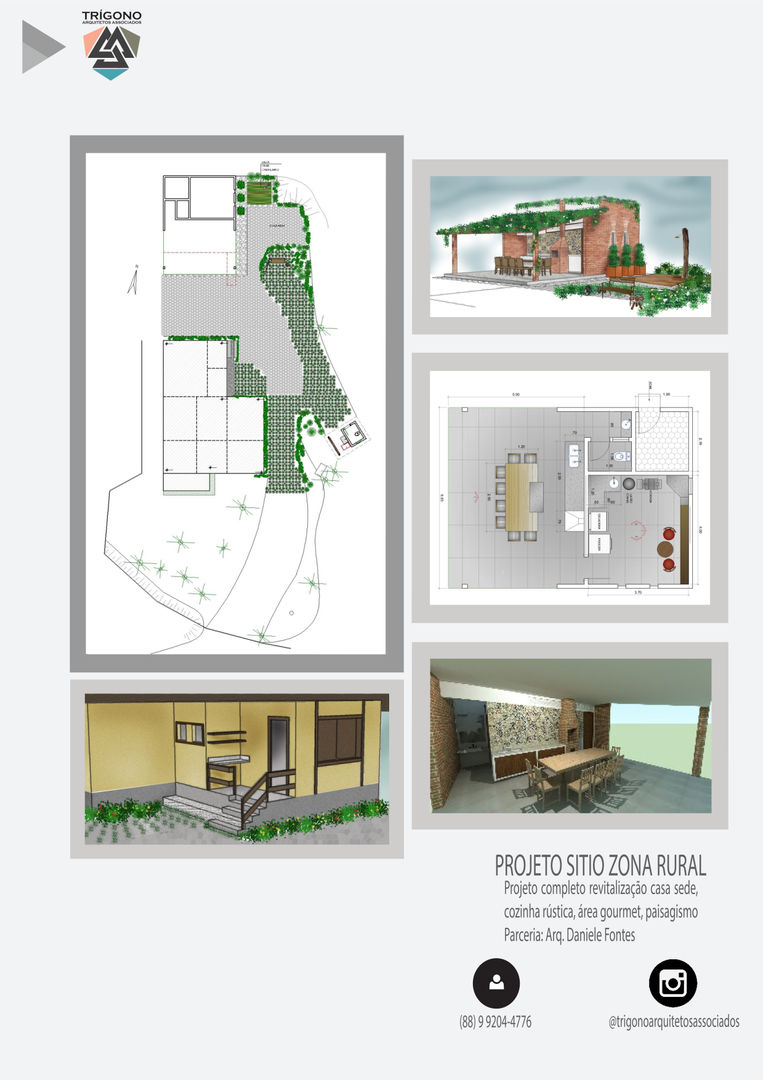 Projeto de reforma de um casa de campo antiga, Trígono Arquitetos Associados Trígono Arquitetos Associados