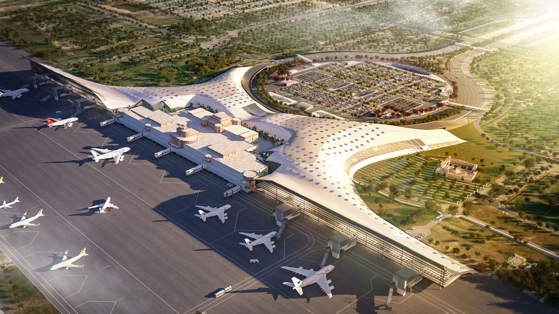 Nuevo Aeropuerto de Lahore. Pakistan, GilBartolome Architects GilBartolome Architects Commercial spaces Sân bay