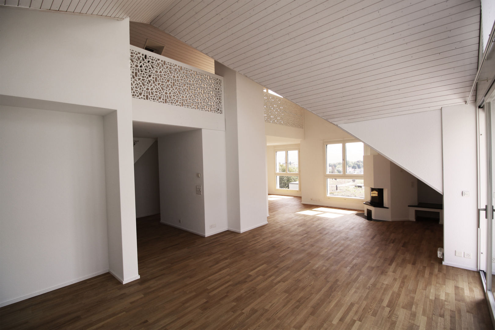 Umbau einer Dachwohnung, Ottagono+Rechsteiner Interior AG Ottagono+Rechsteiner Interior AG Salones de estilo moderno
