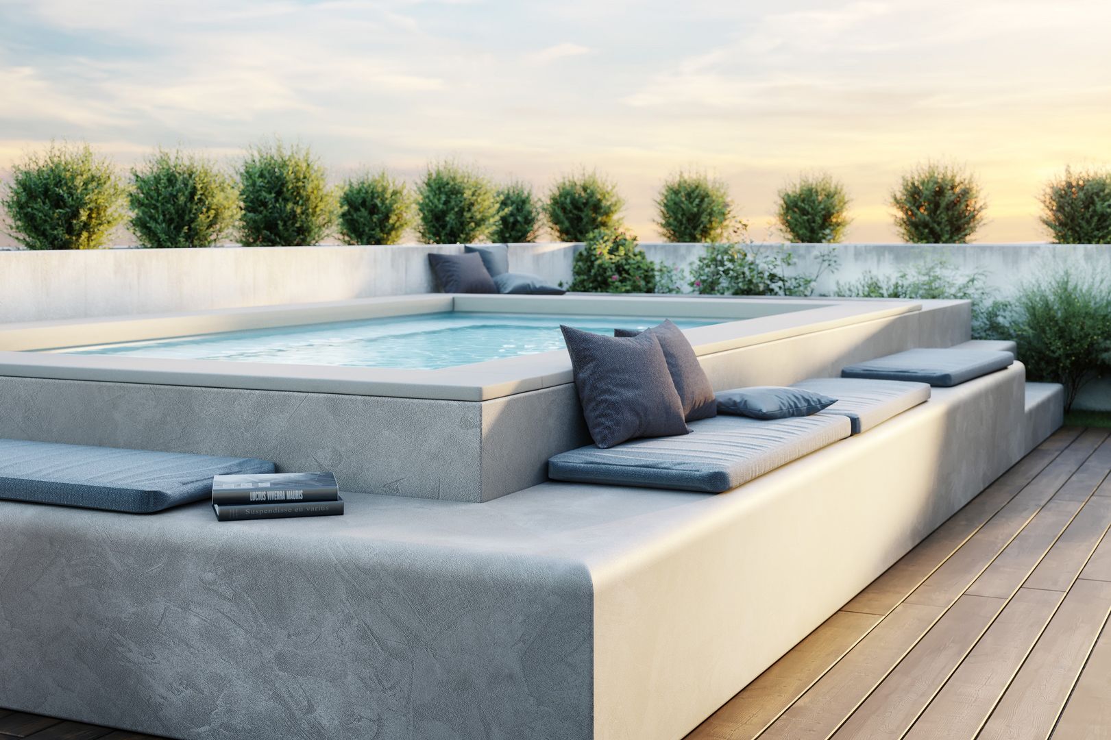 SpaSpace® è la piscina ideale per il tuo terrazzo, Aquazzura Piscine Aquazzura Piscine 모던스타일 발코니, 베란다 & 테라스