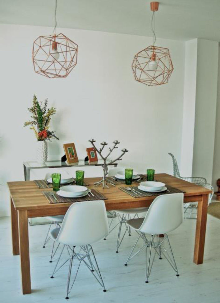 Interiorismo | Salón y Comedor, Ana Salomé Branco Ana Salomé Branco Salas de jantar ecléticas Metal Iluminação
