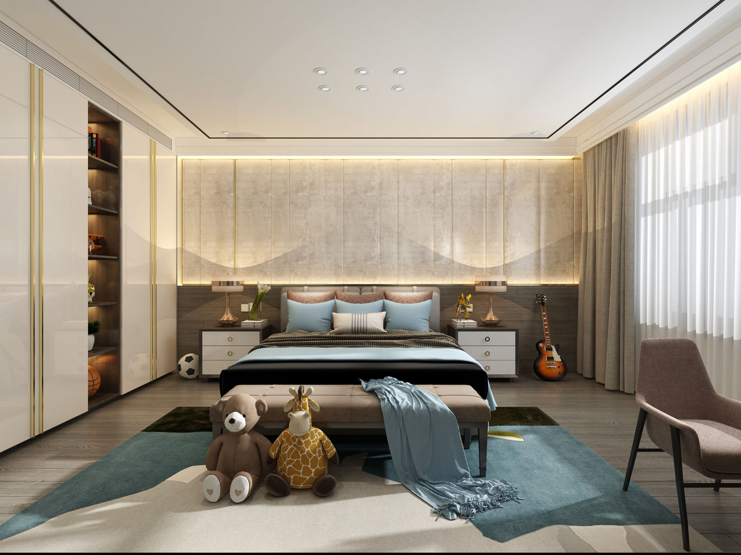 2BHK Project Juhu, Rebel Designs Rebel Designs Modern style bedroom Plastic
